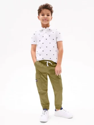 Stretchiga cargobyxor för barn