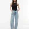 Stretchiga jeans med hög midja Stretchiga jeans med hög midja
