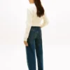 Stretchiga jeans med hög midja