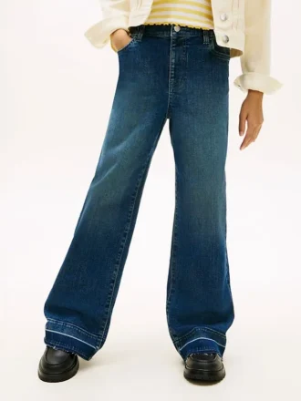 Stretchjeans med vida ben för barn