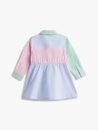 Stretchklänning med blandade ränder för baby