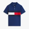Stretchpolo med färgblock och flagg för barn Stretchpolo med färgblock och flagg för barn