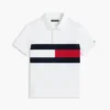 Stretchpolo med färgblock och flagg för barn Stretchpolo med färgblock och flagg för barn