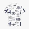 Stretchpolo med logotyp över hela för barn