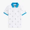 Stretchpolo med nautiskt logo-mönster för barn Stretchpolo med nautiskt logo-mönster för barn