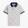 Stretchpolo med nautiskt logo-mönster för barn Stretchpolo med nautiskt logo-mönster för barn