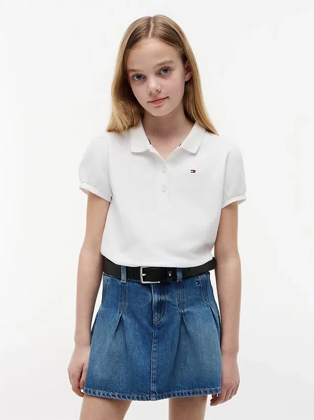 Stretchpolo med puffärmar för barn Stretchpolo med puffärmar för barn