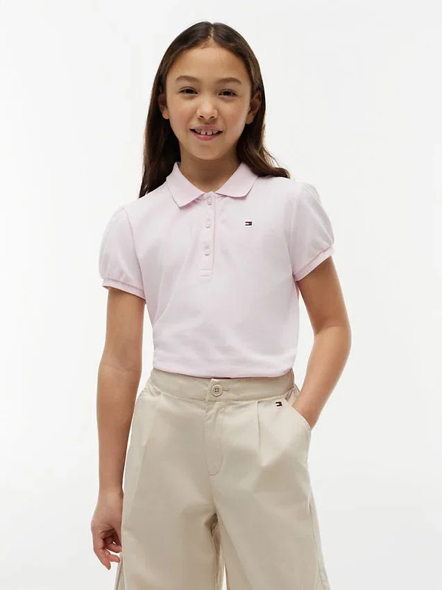 Stretchpolo med puffärmar för barn Stretchpolo med puffärmar för barn