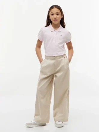 Stretchpolo med puffärmar för barn