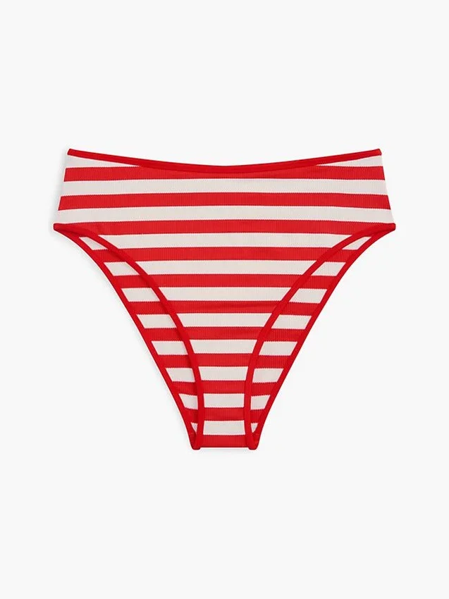 Stripe High-Rise Cheeky Bikini Underdelar Stripe High-Rise Cheeky Bikini Underdelar