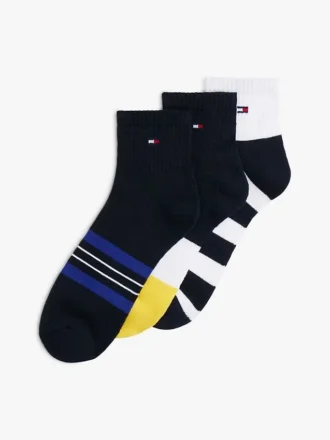 Stripe Mix Quarter-Top Strumpor 3-pack