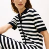 Striped Lightweight Polo Sweater Dress Striped Lightweight Polo Sweater Dress