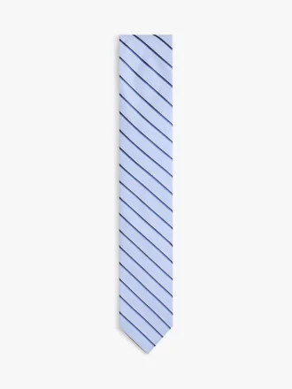 Striped Linen-Silk Blend Slipar