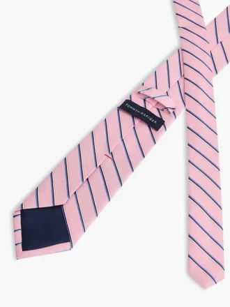 Striped Linen-Silk Blend Slipar