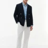 Strukturerad blazer i bomulls- och ullblandning Strukturerad blazer i bomulls- och ullblandning