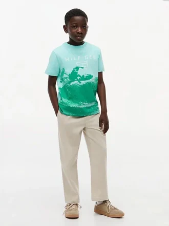 Surf-T-shirt med logotyp för barn