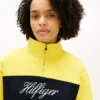 Sweatshirt med borstad insida och kvartslång dragkedja Sweatshirt med borstad insida och kvartslång dragkedja