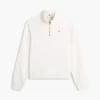 Sweatshirt med borstad insida och kvartslång dragkedja Sweatshirt med borstad insida och kvartslång dragkedja