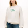 Sweatshirt med båthals och logotyp Sweatshirt med båthals och logotyp