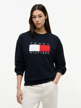 Sweatshirt med flagglogo