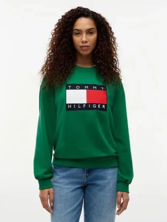 Sweatshirt med flagglogo
