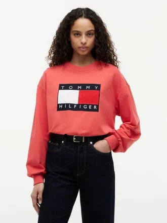 Sweatshirt med flagglogo
