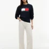 Sweatshirt med flagglogo