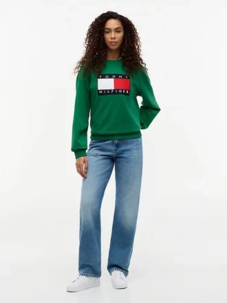 Sweatshirt med flagglogo
