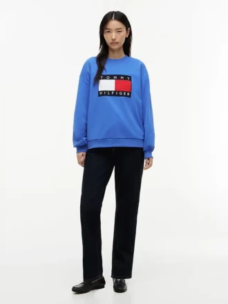 Sweatshirt med flagglogo