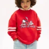 Sweatshirt med vågig flaggmotiv för barn