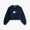 Sweatshirt med vågigt flaggmönster för barn