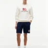 Sweatshorts med vågigt flaggmönster i normal passform