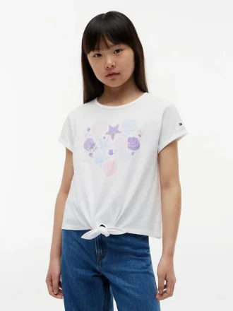 T-shirt för barn med snörning fram