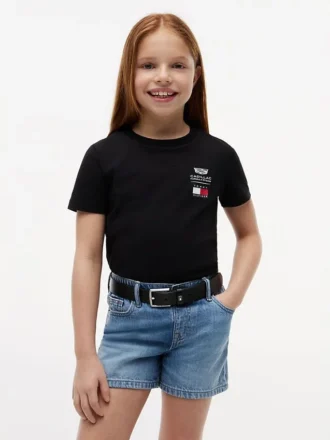 T-shirt för barn med Tommy x Cadillac F1® Team-logotyp