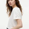 T-shirt i linneblandning med rund hals