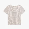 T-shirt i linneblandning med rund hals
