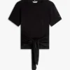 T-shirt i slubbomull med knytning fram