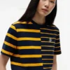 T-shirt med blandade ränder i avslappnad passform