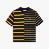 T-shirt med blandade ränder i avslappnad passform