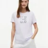 T-shirt med blommigt H-logo T-shirt med blommigt H-logo