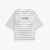 T-shirt med broderad text och avslappnad passform T-shirt med broderad text och avslappnad passform