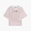 T-shirt med broderad text och avslappnad passform T-shirt med broderad text och avslappnad passform
