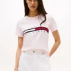 T-shirt med broderat flaggstrip-logo