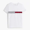 T-shirt med broderat flaggstrip-logo
