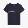 T-shirt med broderat flaggstrip-logo