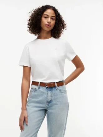 T-shirt med broderat monogram