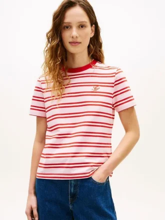 T-shirt med broderat monogram