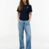 T-shirt med broderat monogram