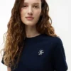 T-shirt med broderat monogram