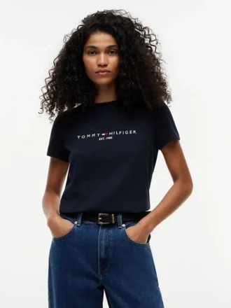 T-shirt med broderat Tommy-logo